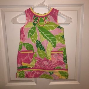 VTG Lilly Pultizer Green and Pink Dress Size 4